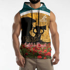 Personalised Wallabies ANZAC Day Sleeveless Hoodie Last Post Poppy Lest We Forget