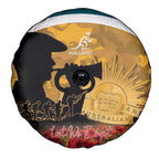 Wallabies ANZAC Day Spare Tire Cover Last Post Poppy Lest We Forget