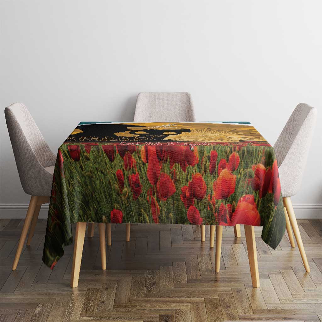 Wallabies ANZAC Day Tablecloth Last Post Poppy Lest We Forget