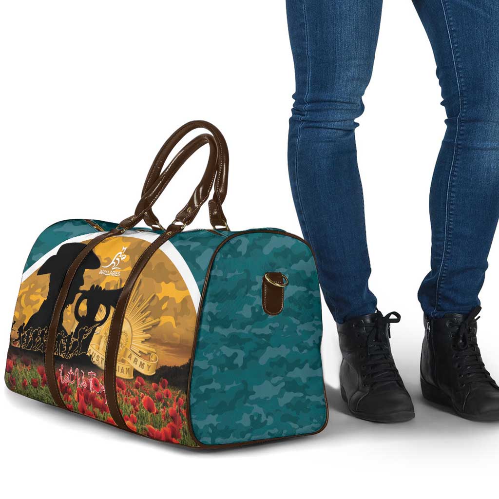 Wallabies ANZAC Day Travel Bag Last Post Poppy Lest We Forget