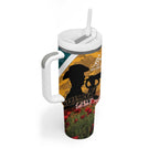 Personalised Wallabies ANZAC Day Tumbler With Handle Last Post Poppy Lest We Forget