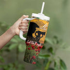 Personalised Wallabies ANZAC Day Tumbler With Handle Last Post Poppy Lest We Forget