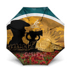 Wallabies ANZAC Day Umbrella Last Post Poppy Lest We Forget
