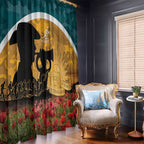 Wallabies ANZAC Day Window Curtain Last Post Poppy Lest We Forget