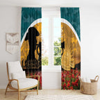 Wallabies ANZAC Day Window Curtain Last Post Poppy Lest We Forget