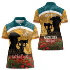Personalised Wallabies ANZAC Day Women Polo Shirt Last Post Poppy Lest We Forget