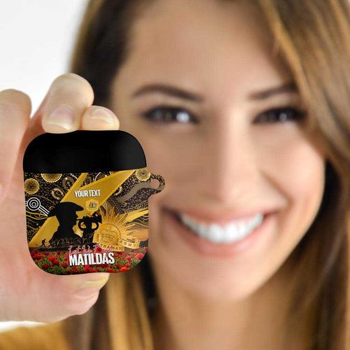 Personalised Australia Matildas ANZAC Day AirPods Case Last Post Poppy Lest We Forget