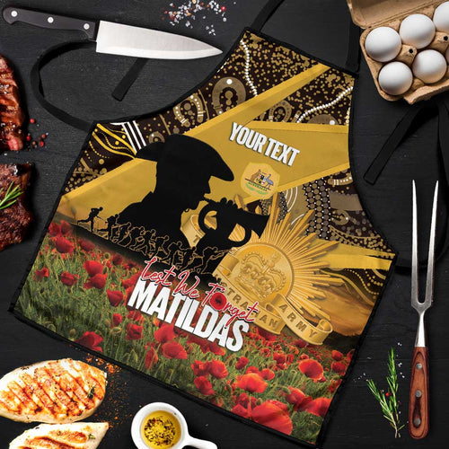 Personalised Australia Matildas ANZAC Day Apron Last Post Poppy Lest We Forget