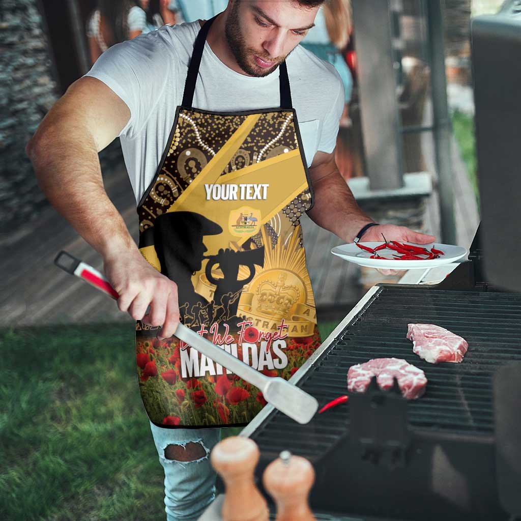 Personalised Australia Matildas ANZAC Day Apron Last Post Poppy Lest We Forget