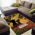 Personalised Australia Matildas ANZAC Day Area Rug Last Post Poppy Lest We Forget