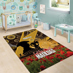 Personalised Australia Matildas ANZAC Day Area Rug Last Post Poppy Lest We Forget