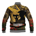 Personalised Australia Matildas ANZAC Day Baseball Jacket Last Post Poppy Lest We Forget