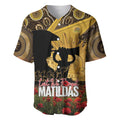Personalised Australia Matildas ANZAC Day Baseball Jersey Last Post Poppy Lest We Forget