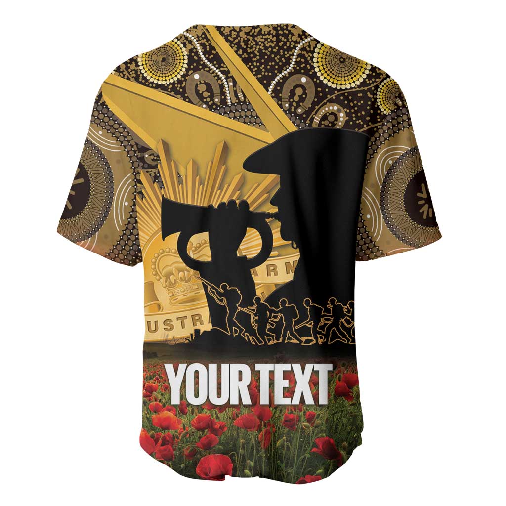 Personalised Australia Matildas ANZAC Day Baseball Jersey Last Post Poppy Lest We Forget