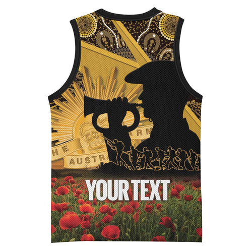 Personalised Australia Matildas ANZAC Day Basketball Jersey Last Post Poppy Lest We Forget