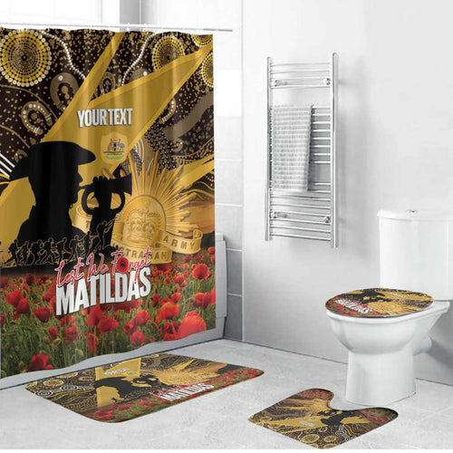 Personalised Australia Matildas ANZAC Day Bathroom Set Last Post Poppy Lest We Forget