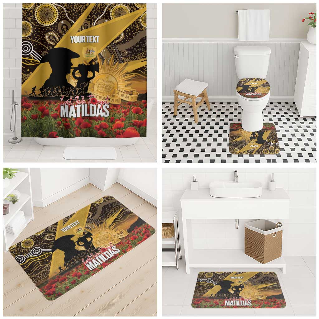 Personalised Australia Matildas ANZAC Day Bathroom Set Last Post Poppy Lest We Forget