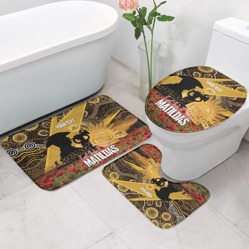 Personalised Australia Matildas ANZAC Day Bathroom Set Last Post Poppy Lest We Forget