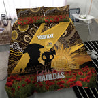 Personalised Australia Matildas ANZAC Day Bedding Set Last Post Poppy Lest We Forget