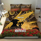 Personalised Australia Matildas ANZAC Day Bedding Set Last Post Poppy Lest We Forget