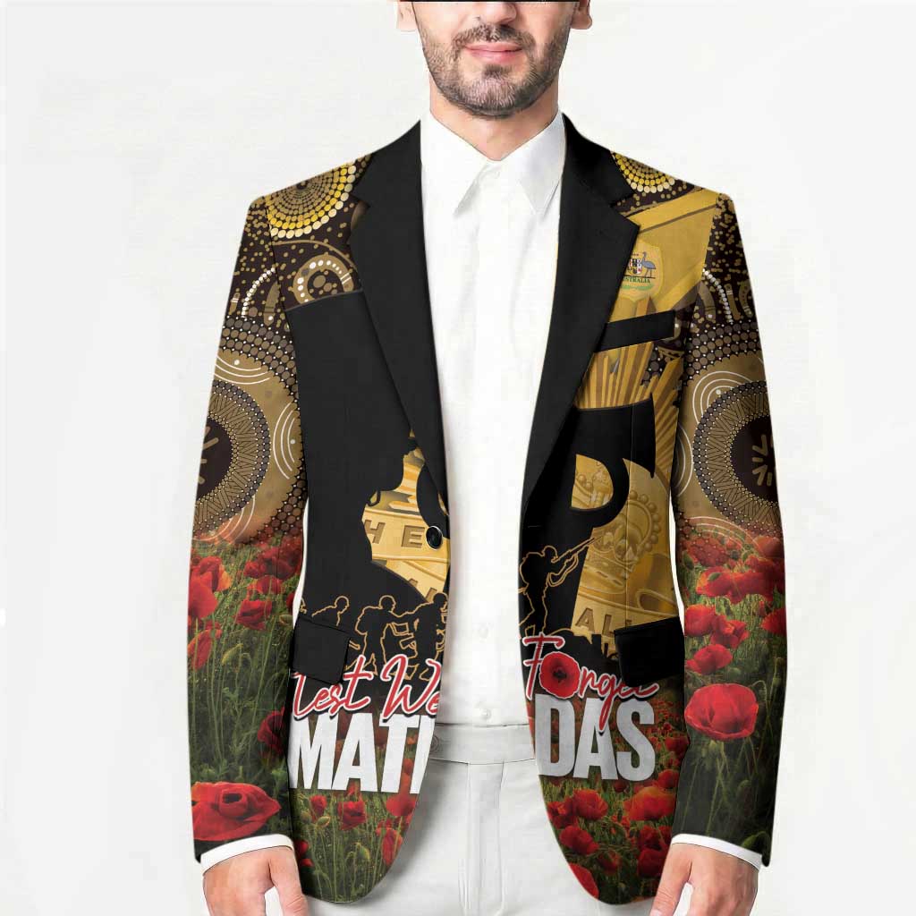Personalised Australia Matildas ANZAC Day Blazer Last Post Poppy Lest We Forget