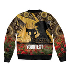 Personalised Australia Matildas ANZAC Day Bomber Jacket Last Post Poppy Lest We Forget