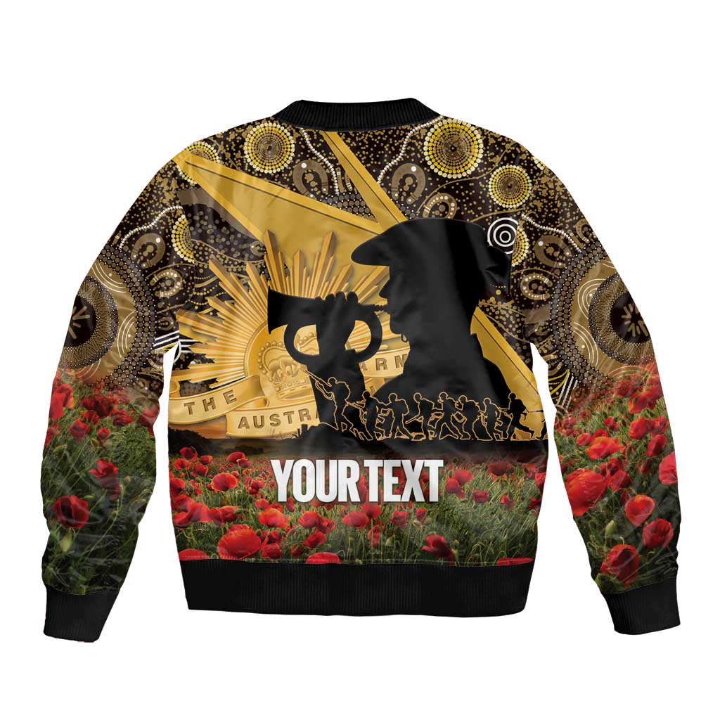 Personalised Australia Matildas ANZAC Day Bomber Jacket Last Post Poppy Lest We Forget