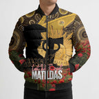 Personalised Australia Matildas ANZAC Day Bomber Puffer Jacket Last Post Poppy Lest We Forget