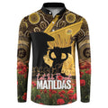 Personalised Australia Matildas ANZAC Day Button Sweatshirt Last Post Poppy Lest We Forget