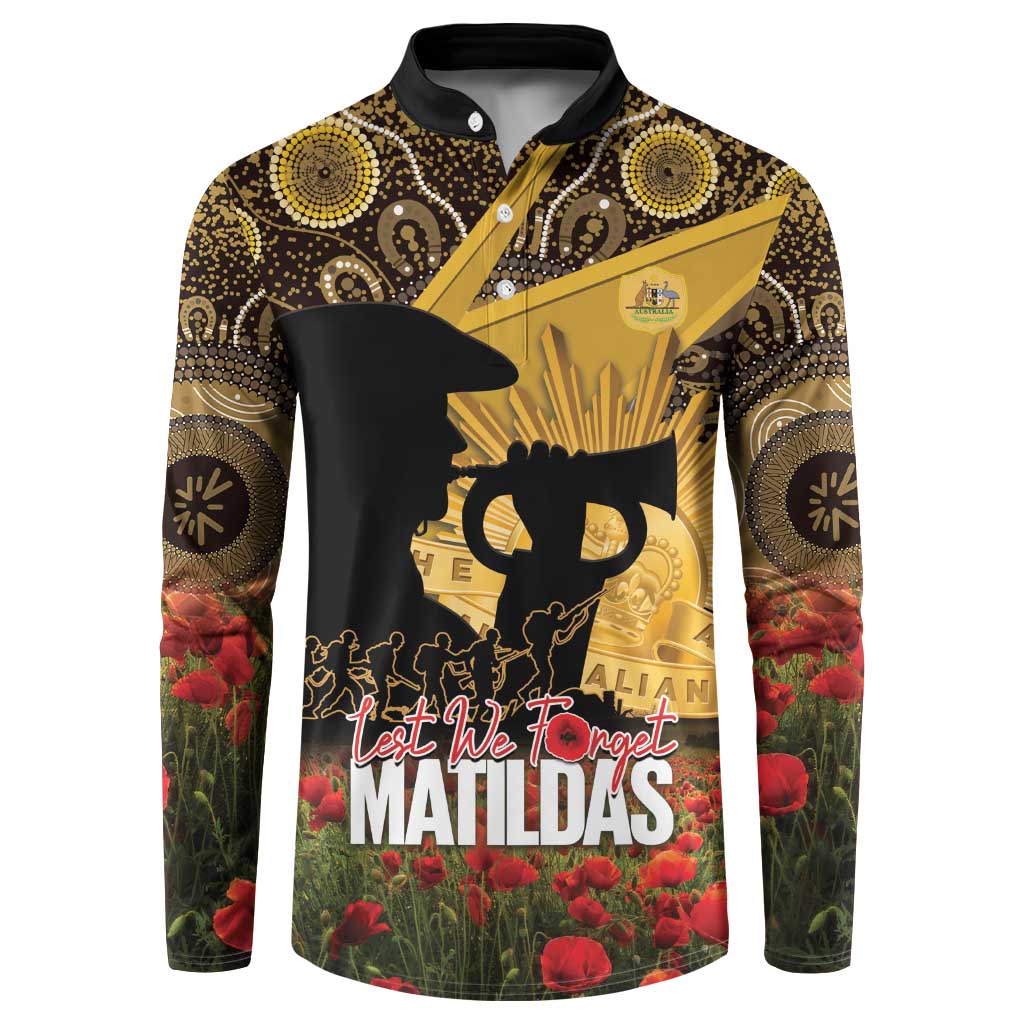 Personalised Australia Matildas ANZAC Day Button Sweatshirt Last Post Poppy Lest We Forget