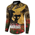 Personalised Australia Matildas ANZAC Day Button Sweatshirt Last Post Poppy Lest We Forget
