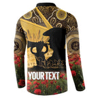 Personalised Australia Matildas ANZAC Day Button Sweatshirt Last Post Poppy Lest We Forget
