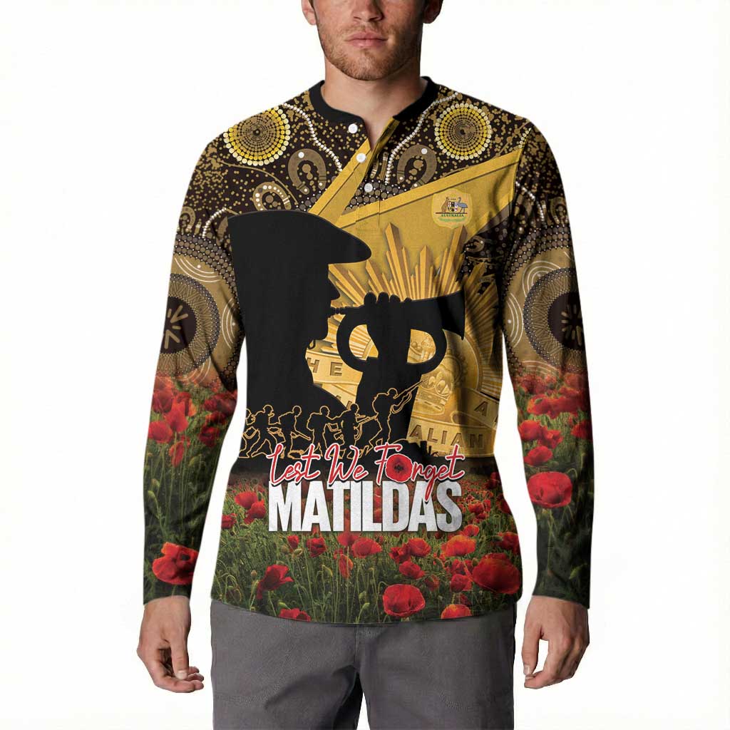 Personalised Australia Matildas ANZAC Day Button Sweatshirt Last Post Poppy Lest We Forget