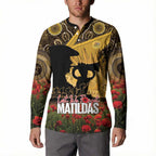 Personalised Australia Matildas ANZAC Day Button Sweatshirt Last Post Poppy Lest We Forget