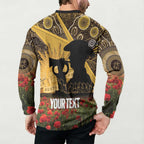 Personalised Australia Matildas ANZAC Day Button Sweatshirt Last Post Poppy Lest We Forget
