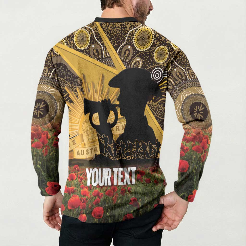 Personalised Australia Matildas ANZAC Day Button Sweatshirt Last Post Poppy Lest We Forget
