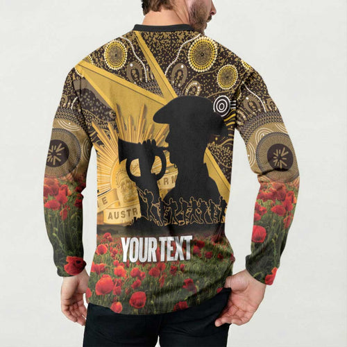 Personalised Australia Matildas ANZAC Day Button Sweatshirt Last Post Poppy Lest We Forget