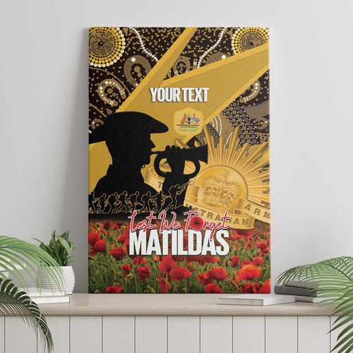 Personalised Australia Matildas ANZAC Day Canvas Wall Art Last Post Poppy Lest We Forget