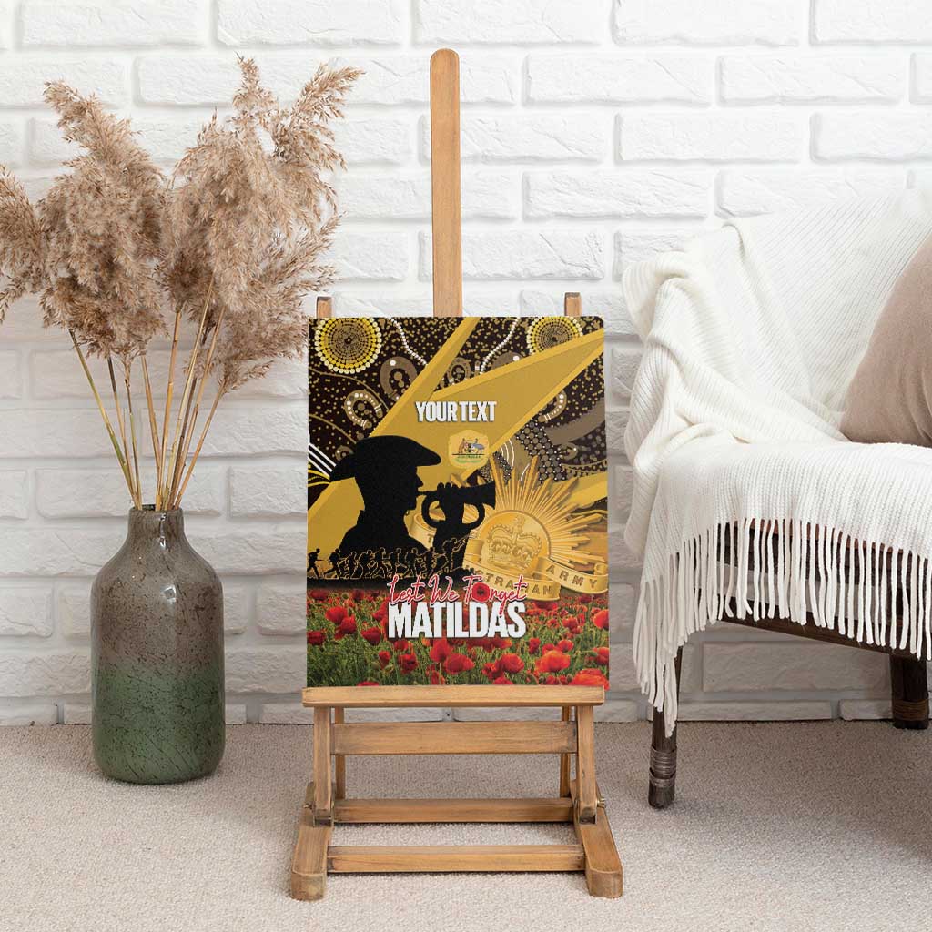Personalised Australia Matildas ANZAC Day Canvas Wall Art Last Post Poppy Lest We Forget