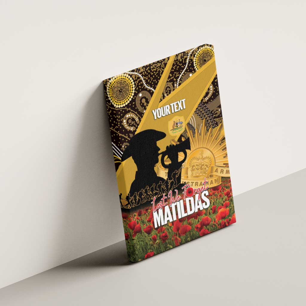 Personalised Australia Matildas ANZAC Day Canvas Wall Art Last Post Poppy Lest We Forget