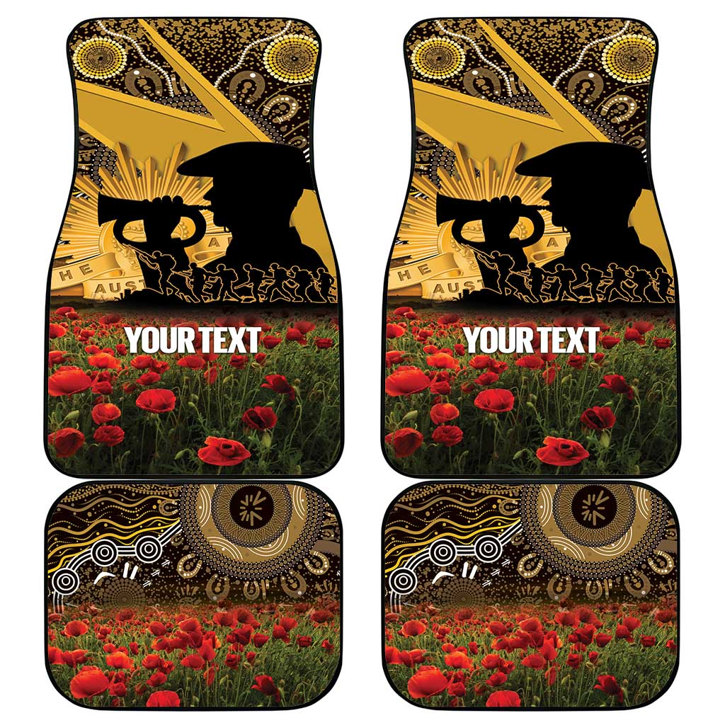 Personalised Australia Matildas ANZAC Day Car Mats Last Post Poppy Lest We Forget