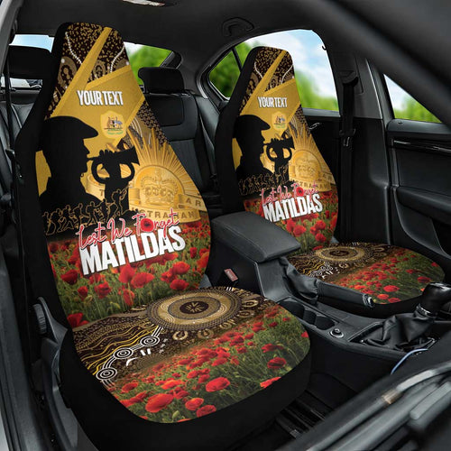 Personalised Australia Matildas ANZAC Day Car Seat Cover Last Post Poppy Lest We Forget