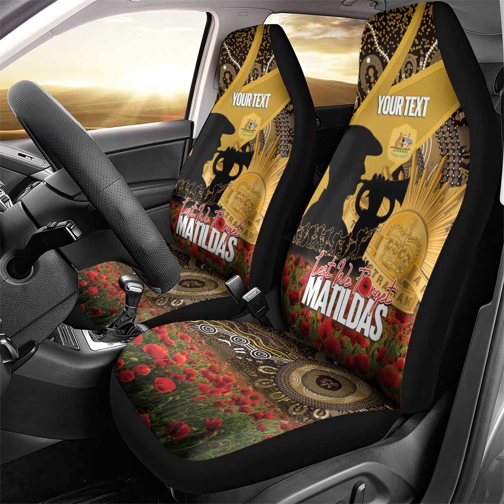 Personalised Australia Matildas ANZAC Day Car Seat Cover Last Post Poppy Lest We Forget