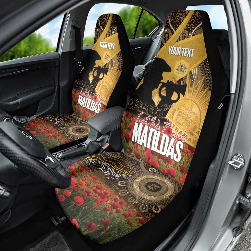 Personalised Australia Matildas ANZAC Day Car Seat Cover Last Post Poppy Lest We Forget