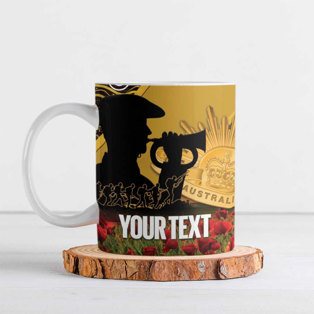 Personalised Australia Matildas ANZAC Day Ceramic Mug Last Post Poppy Lest We Forget