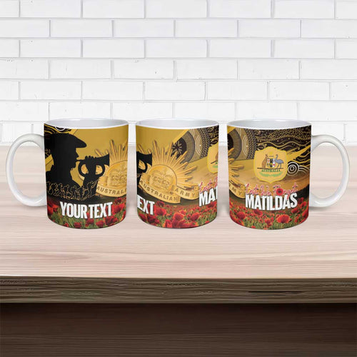 Personalised Australia Matildas ANZAC Day Ceramic Mug Last Post Poppy Lest We Forget