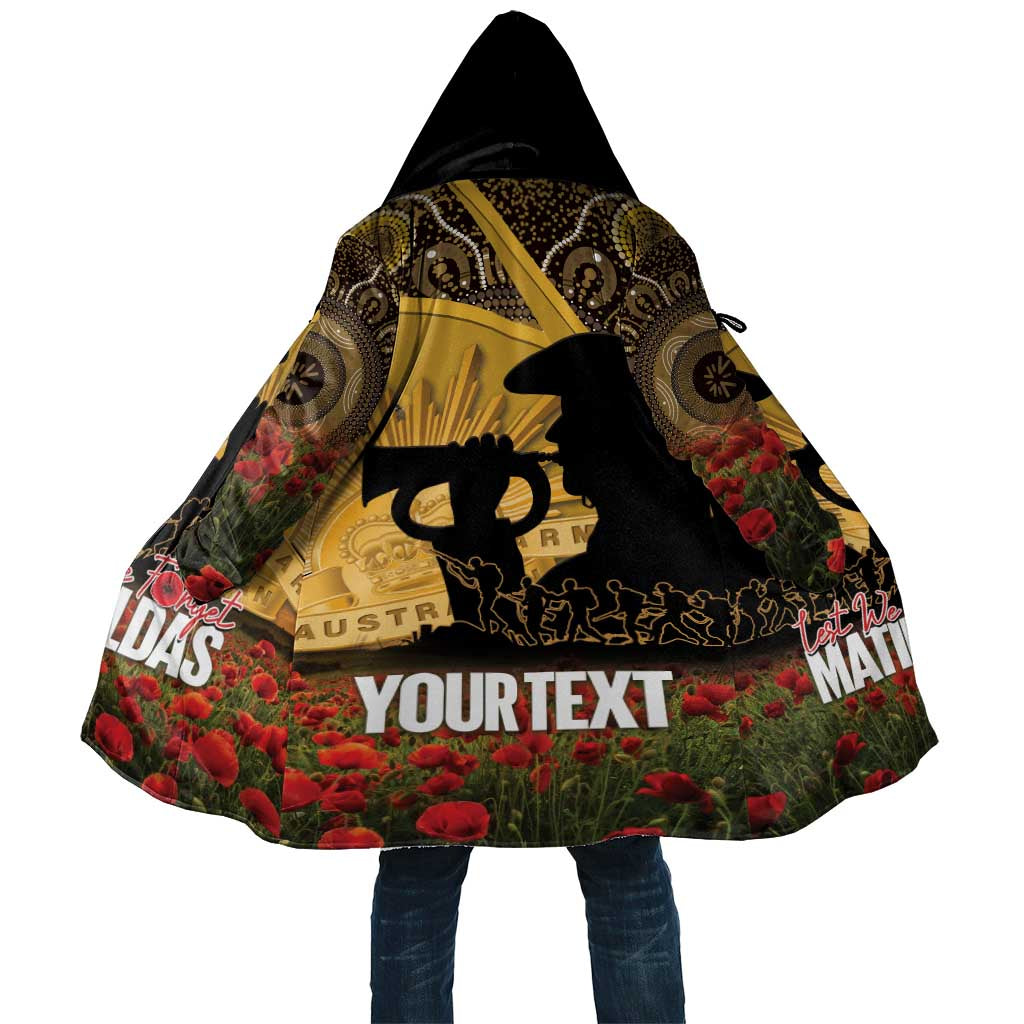 Personalised Australia Matildas ANZAC Day Cloak Last Post Poppy Lest We Forget