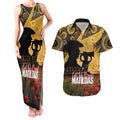 Personalised Australia Matildas ANZAC Day Couples Matching Tank Maxi Dress and Hawaiian Shirt Last Post Poppy Lest We Forget