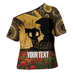 Personalised Australia Matildas ANZAC Day Cross Shoulder Shirt Last Post Poppy Lest We Forget