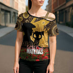 Personalised Australia Matildas ANZAC Day Cross Shoulder Shirt Last Post Poppy Lest We Forget